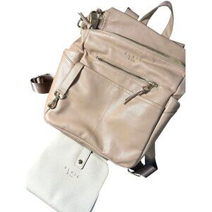 Ellkie & Co. Soft Tan Leather Diaper Bag